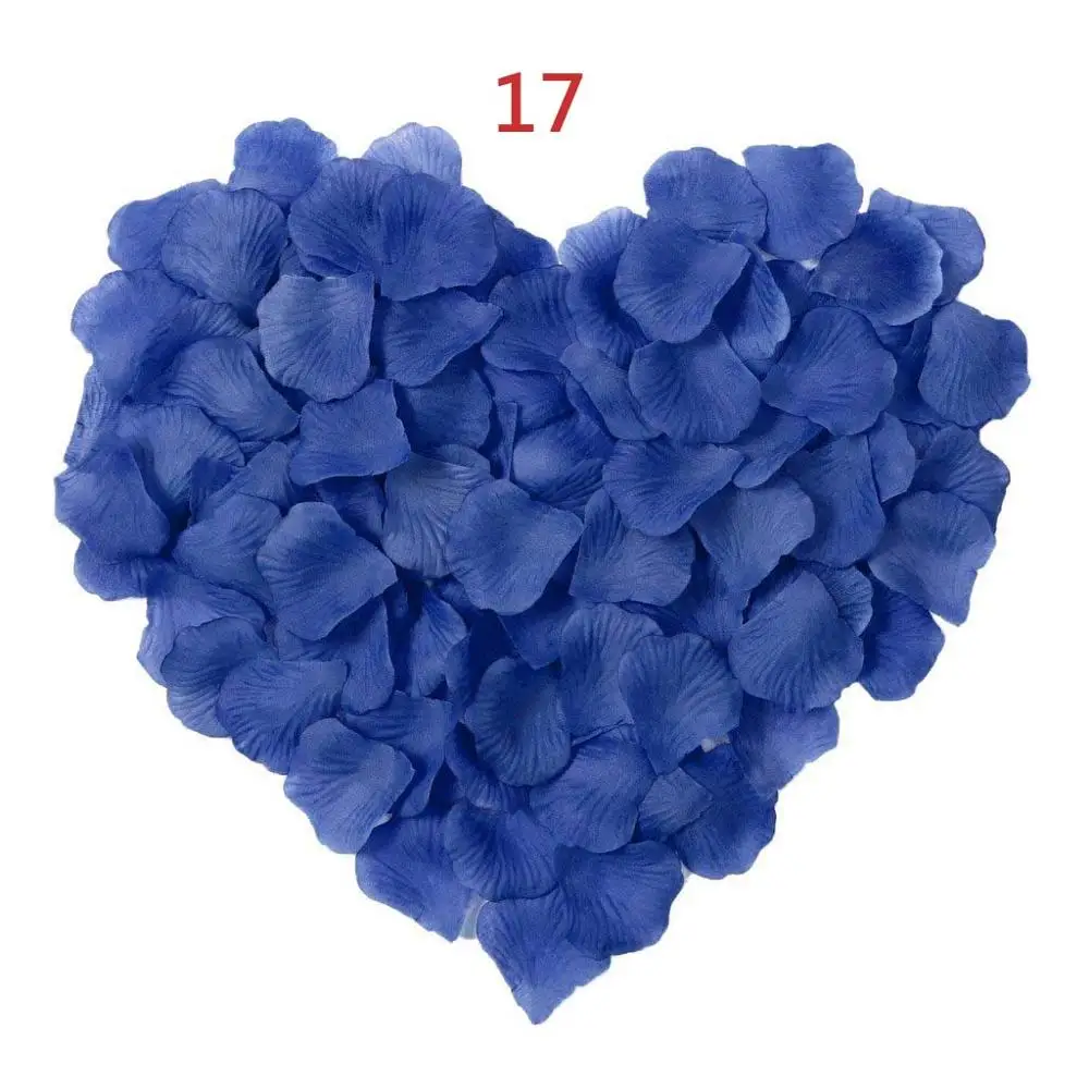 Rose Petals Wedding Accessories 1000 pieces / lot Cheap Petalas Artificiais Rose Petals Flowers Wedding Decoration Beautiful - Цвет: 1000 pcs dark blue