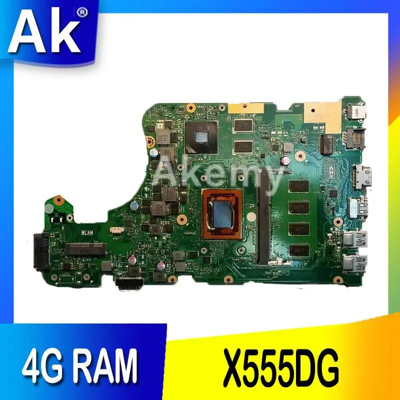 AK X555DG материнская плата для ноутбука For Asus X555Y X555YI X555D тест оригинальная 4G RAM FX 8800 CPU
