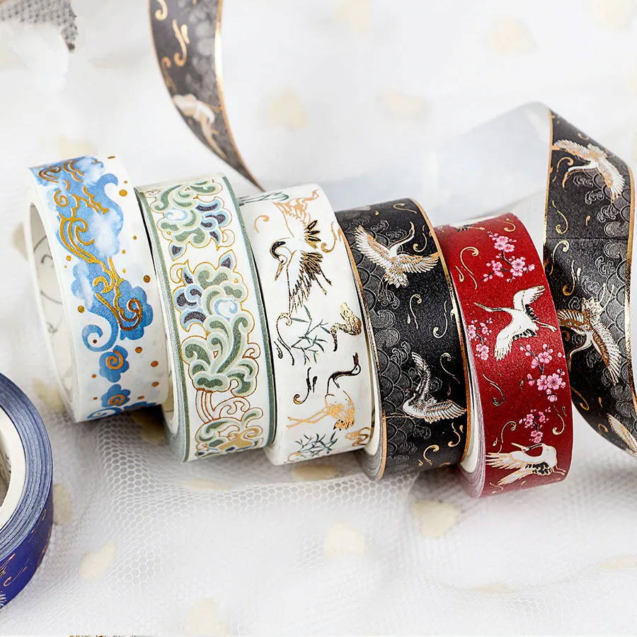 

And paper tape brocade gilding series creative hand account decoration DIY tape packaging stickers