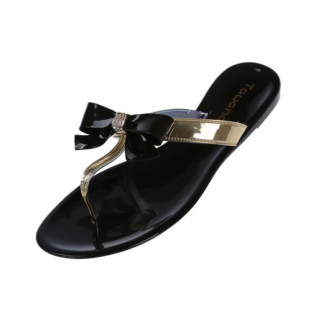 diamante jelly flip flops