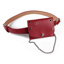 TFTP-женская сумка на пояс, Многофункциональная Кожаная сумка, модная женская сумка на пояс, повседневный карман с заклепками и цепочкой