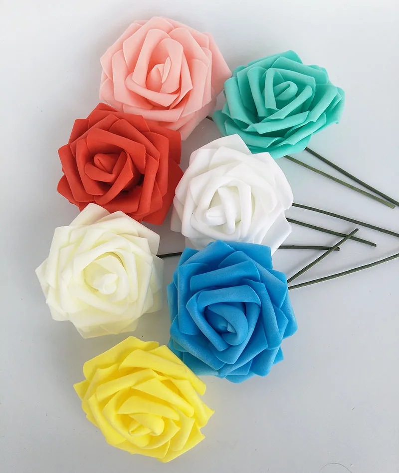 100 шт. розы искусственные цветы диаметр 8 см|artificial flowers rose|flower roserose flower |
