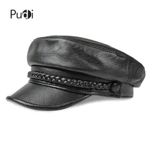 HL180 Весенняя натуральная оленья кожа всадник стиль newsboy Натуральная Кожа Модная армейская Кепка коробка шляпа Cadet козырек мужские бейсбольные кепки