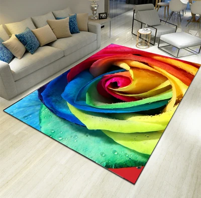 1400 мм X 2000 мм Европейский стиль 6 мм 3D ковры для гостиной ванная комната Спальня Коврик Прямоугольный впитывающий воду коврик украшение дома