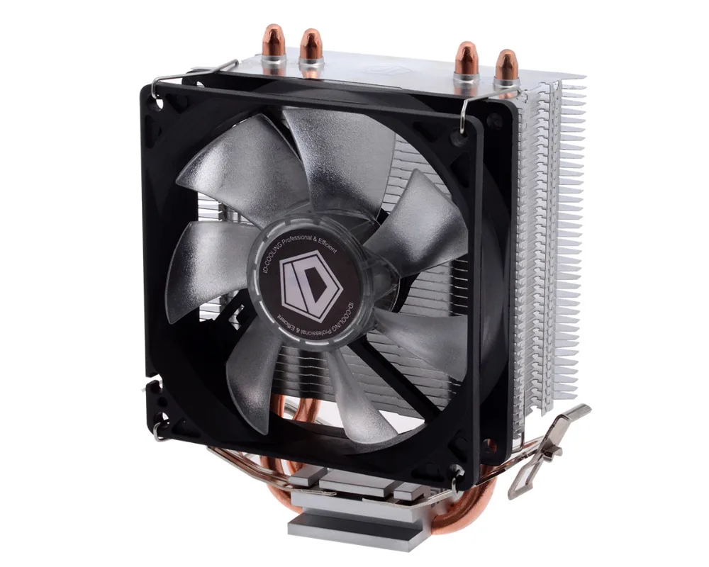 ID-COOLING SE-902X PWM кулер для процессора, высокая производительность охлаждения с 2 тепловыми трубками прямого касания, 92 мм вентилятор, синий светодиодный, для Intel& AMD