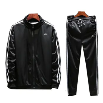 

Men Full TrackSuit Jacket Top Sport Suit Sets Pants Trouses Pants Strips Active