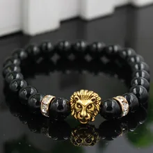 Украшения, натуральный браслет из черных бус, микро циркониевый сверлильный круг, сплав, большой Meatball браслет