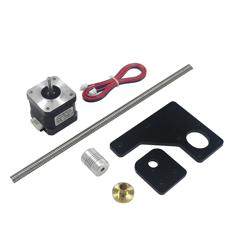 Dual Z achse Upgrade Kit Nema 17 42 schritt motor & T8 * 2 blei schraube 375mm 8mm mit messing kupfer für TEVO Tarantula 3D Drucker Teile-in 3D Druckerteile & Zubehör aus Computer und Büro bei