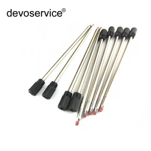 10 шт./лот, кристальная ручка, заправка на водной основе, шариковая ручка, универсальная заправка, черный, синий, два вида чернил, сменные заправки 0,5 мм