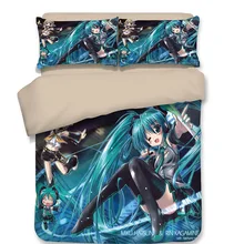 Hatsune Miku 3D Cartoon Anime bedding set duvet cover VOCALOID Twin Queen King comforter bedding sets