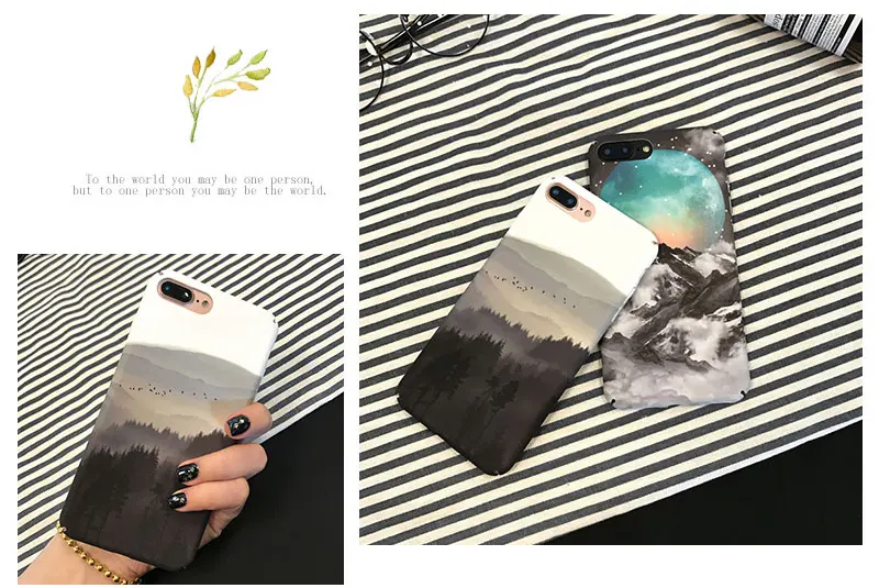 Landscape Hard Phone Case For iPhone 6 6 S Plus 7 7Plus Fundas Cover Case For iPhone 8 8 Plus X XS XR Max 6S Cases Coque Shell (14)