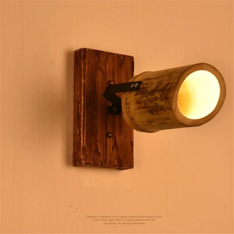 American Loft Sconce Wall Light Industrial Vintage LED Wall Lamp Wood Bamboo Can Adjusted Antique Lamps Home Decor Lighting American Loft Sconce Wall Light Industrial Vintage LED Wall Lamp Wood Bamboo Can Adjusted Antique Lamps Home Decor Lighting