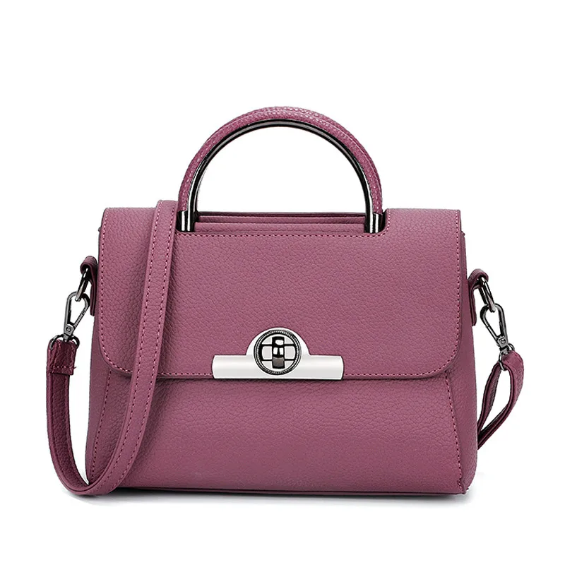 Luxury Women Leather Handbag Red Retro Vintage Bag Designer Handbags