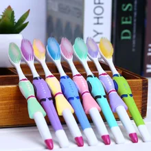 10 шт./5 пар/лот, фирменная Новинка, смешанный цвет, тонкая шерсть, мягкая пластиковая зубная щетка для влюбленных, Стиральный инструмент