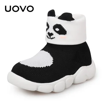 

UOVO Autumn & Winter Fashion Little Boys And Girls Shoes Lovely Children Cartoon Boots Kids Plush Lining Boots #23-31