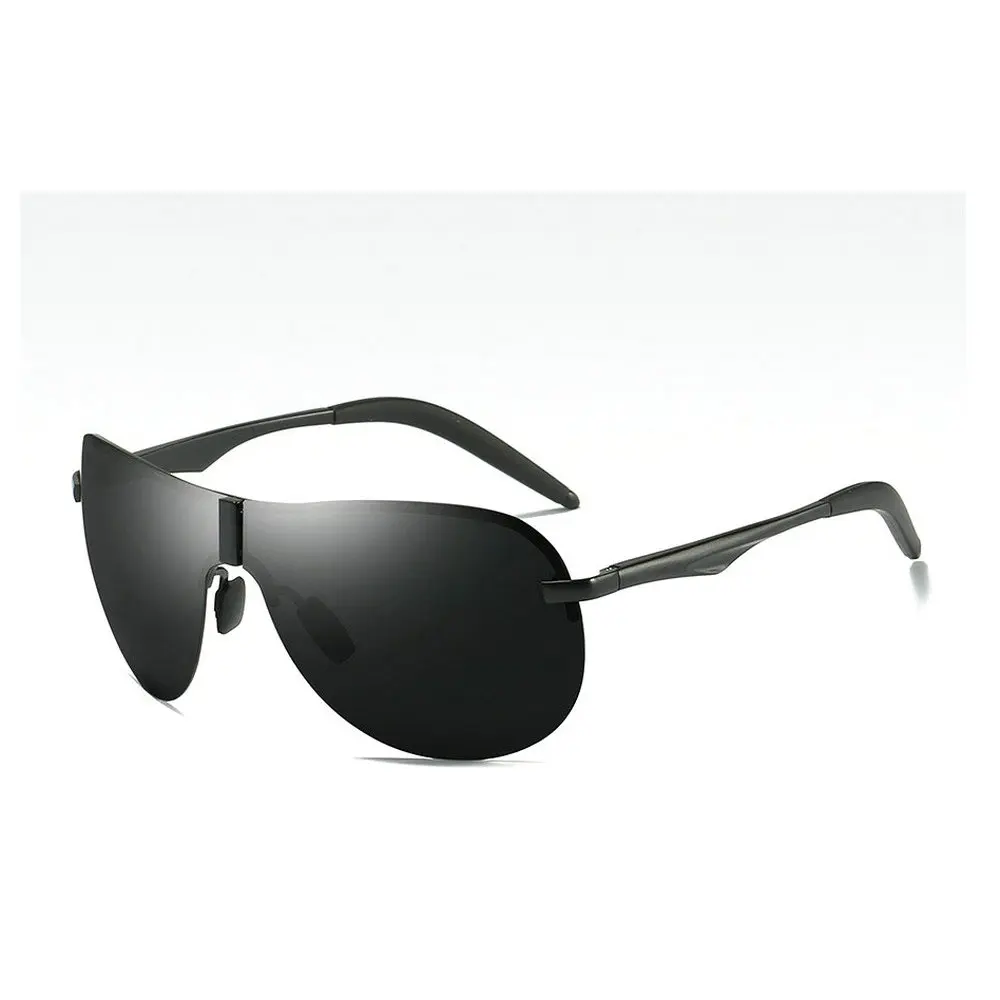 MINCL/Fashion Vintage Oversized Polarized Sunglasses Mens Rimless One