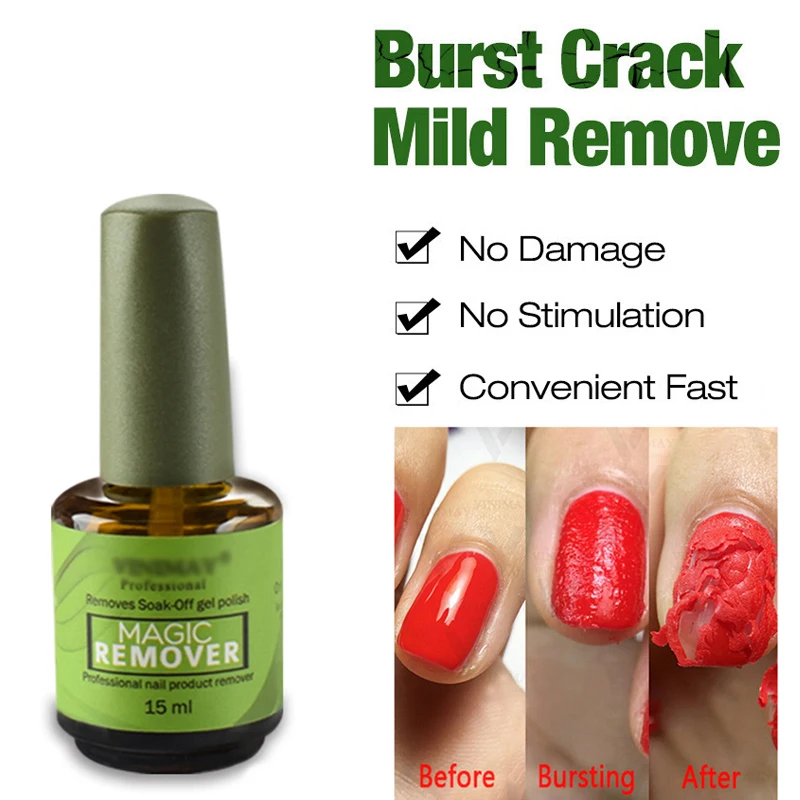 8ml 15ml Nail Gel Magic Remover Gel Polish Burst Cleaner UV Gel Soak Off Nail Remover Liquid to Remove Nail Art Primer Lacquer