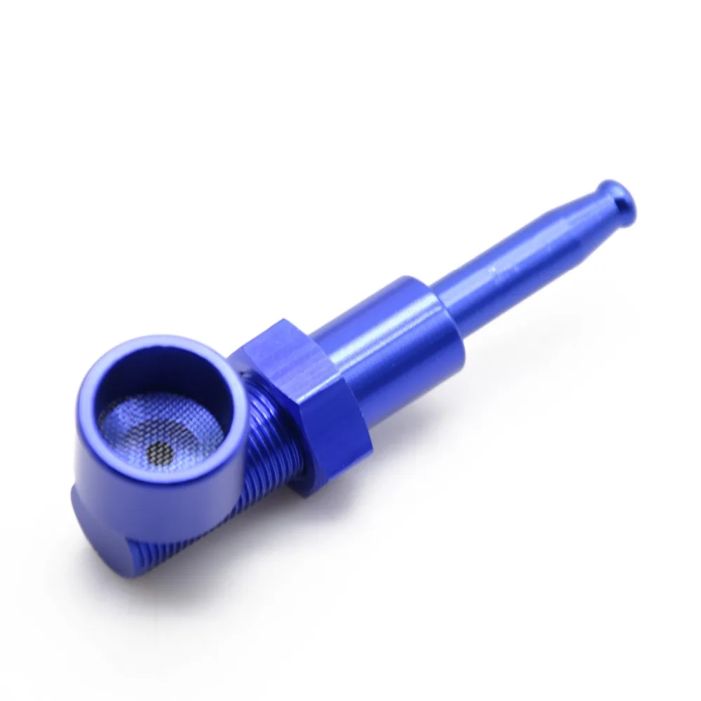1pc Creative Screw Pipe Metal Aluminum Herb Smoking Pipe Portable Mini