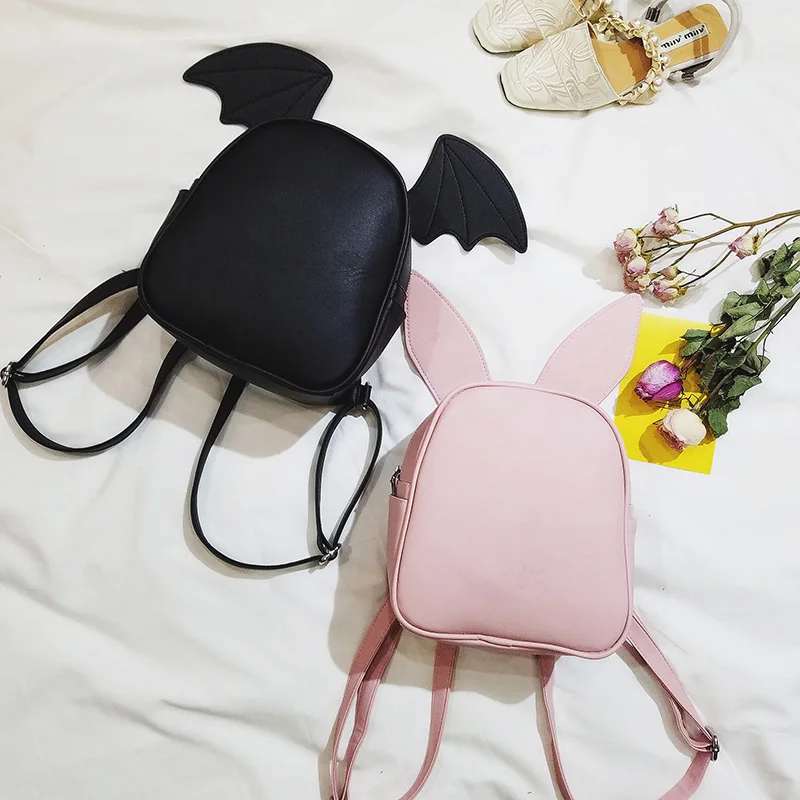 

2017 small fresh mini backbag with three pairs of ears can replace the small backpack cute modeling trend backpack