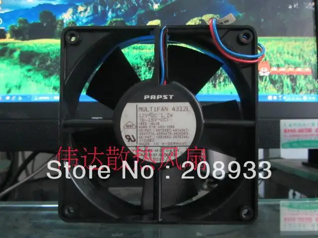

For PAPST MULTIFAN 4312L 12032 12CM DC 12V 1.2W