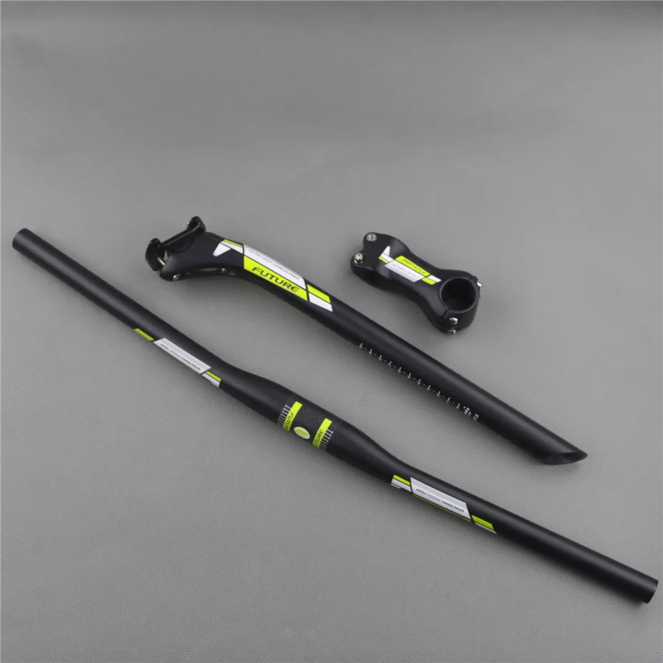 

FUTURE Professional Mountain Bike Cycling Handlebar + Seatpost + Stem Cycling MTB Handlebars Sets Bicycle Parts Matte
