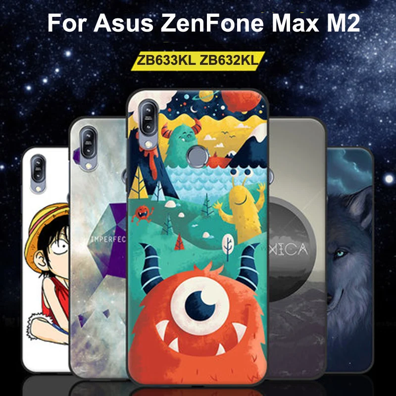 Чехол Fundas для Asus ZenFone Max M2 ZB633KL ZB632KL мультяшный чехол телефона из ТПУ M 2 защитный