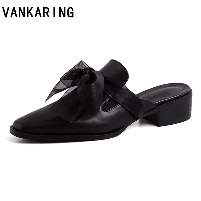 

new genuine leather sandals women fashion summer sandals black white casual dress shoes ladies high heels sandals woman slippers
