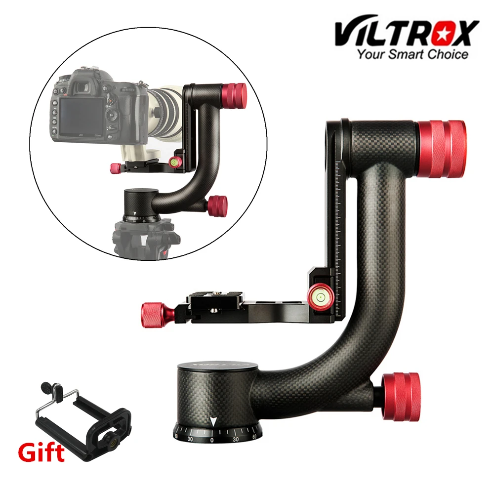 Viltrox VH 20 Pro Heavy Duty Carbon Fiber Gimbal Tripod Head Stabilizer