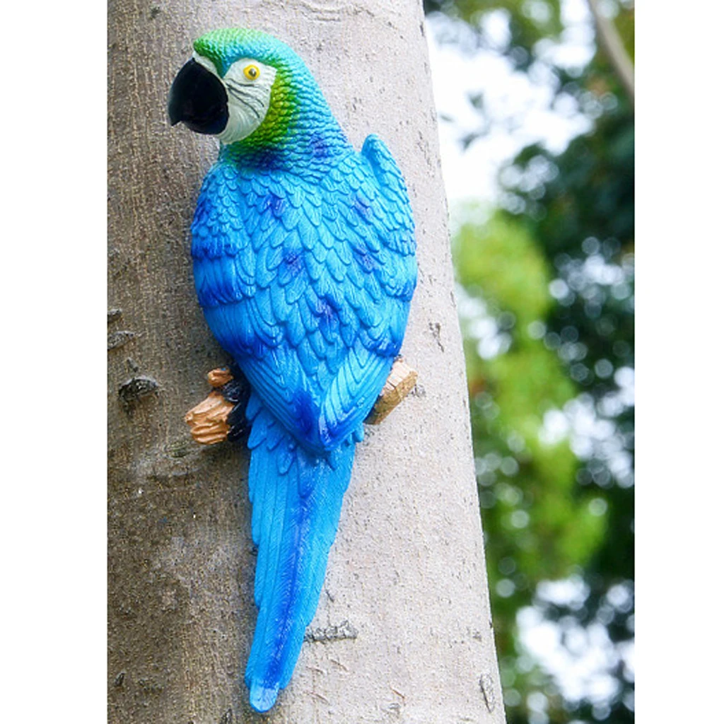 20 Style  Artificial Bird Resin Large Parrot Bird Statue Yard Tree Lawn Ornament Hanging Sculpture Decoration Home Garden Craft