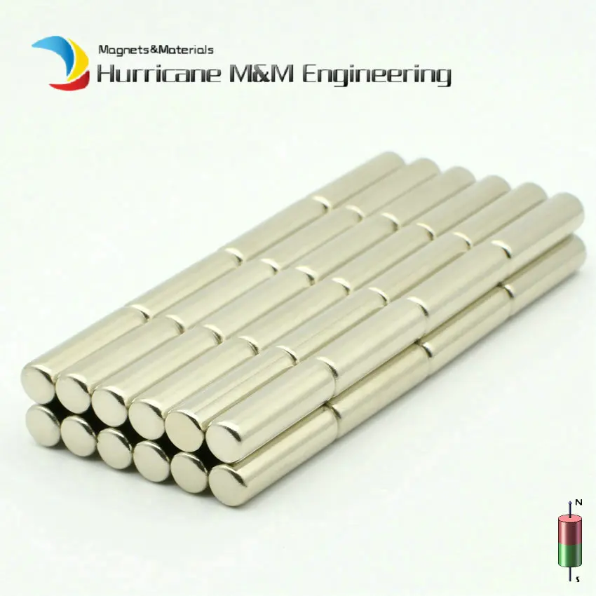 NdFeB Rod Diameter 6x20 mm 0.24" Disc Axially