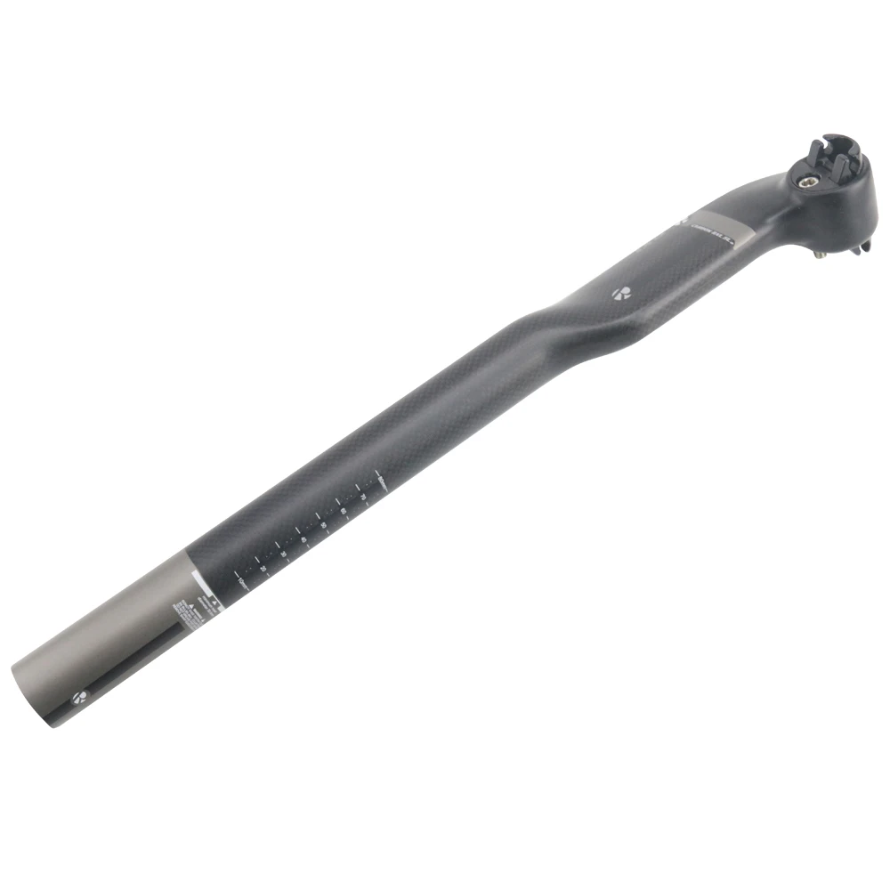RXL SL Bicycle Seat Post Carbon Fibre MTBRoad Bike 350400mm 3K Matte Bicycle Accessories Grey Carbon Seatpost  (4)
