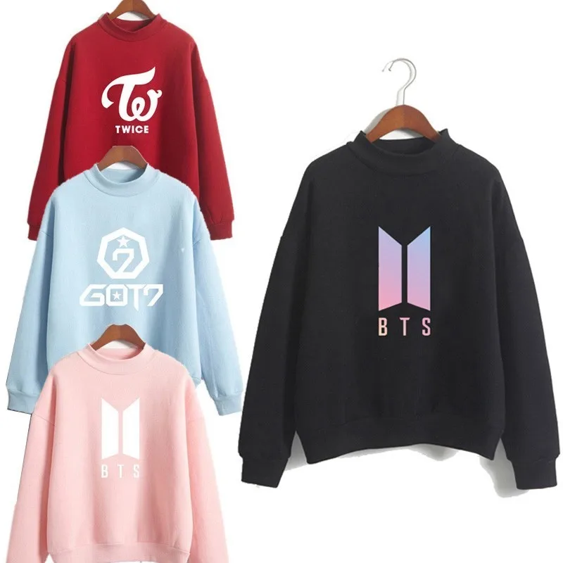 SALE 2019 BTS Hoodies women sweatshirts with hood k pop Hoodies bts21