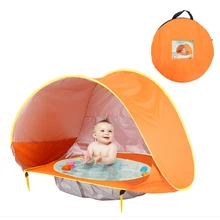 Летний детский пляжный тент с защитой от ультрафиолетовых лучей, водонепроницаемый тент для кемпинга, Детская палатка
