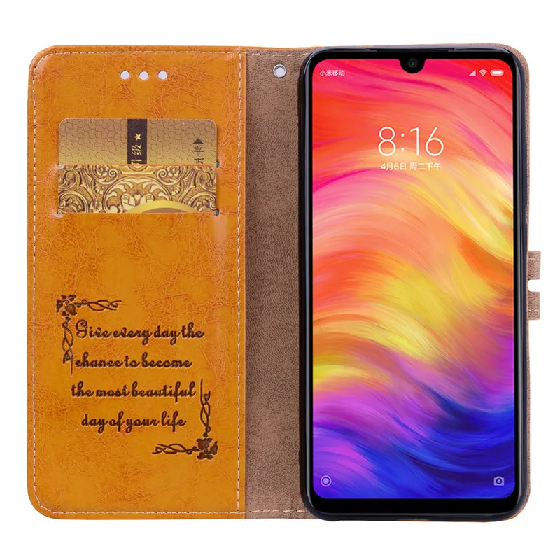 Redmi Note 7 Роскошный кожаный чехол для телефона для Xiaomi Redmi Note 7 винтажный кошелек флип-чехол для Xiaomi Redmi Note 7 Fundas Coque