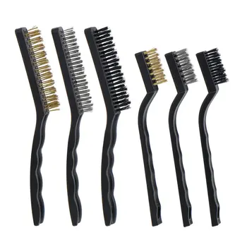 

Wire Brush Set for Cleaning Welding Slag, Rust and Dust, 6 Pieces, Stainless Steel, Brass and Nylon