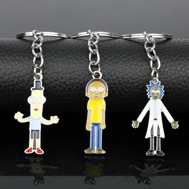 

dongsheng Hot Rick and Morty keyring Action Figure Model pendant rick morty keychain Gifts -50