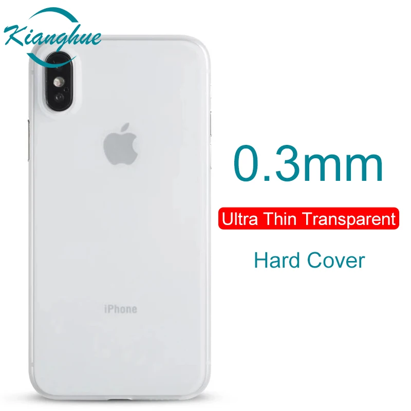 

0.3mm Ultra Thin Phone Case For iPhone 6 6s 7 8 Plus X Xs Max Xr Transparent Matte Full Cover Hard PC Case Slim Phone Shell