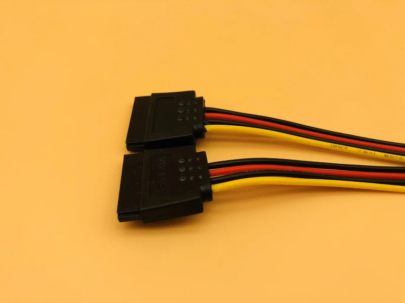 15Pin SATA Male to 2 Female 15Pin Serial ATA Power HDD Splitter Connector Cables PC Computer Power Cable for BTC ETH EOS Mining