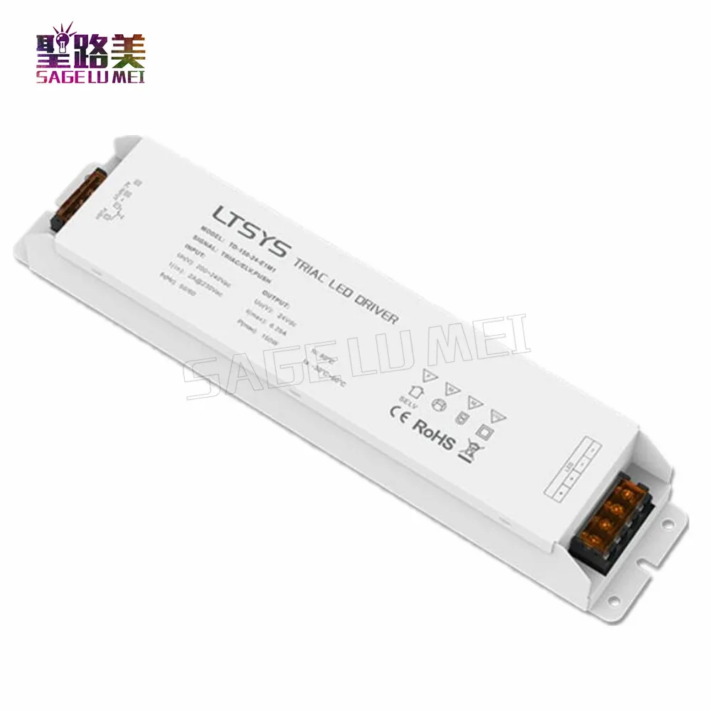 

TD-150-24-E1M1 150W 24VDC constant voltage CV Triac Dimmable LED Driver for led light
