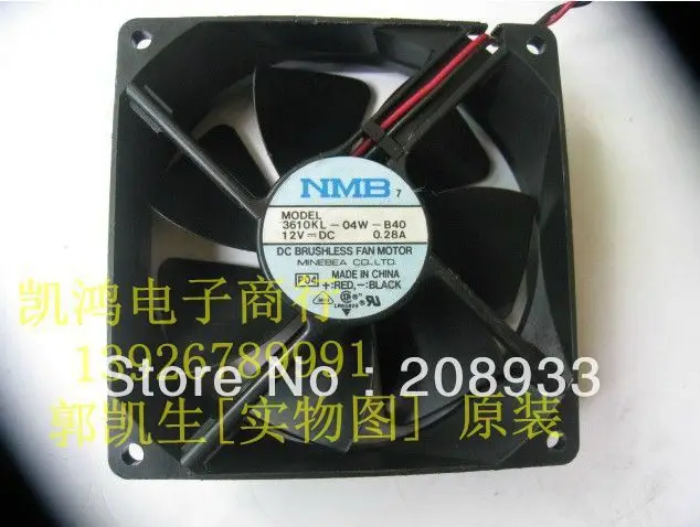 

For NMB 9225 12V 0.28A 3610KL-04W-B40 92X92X25 double ball bearing fan+cooling fan
