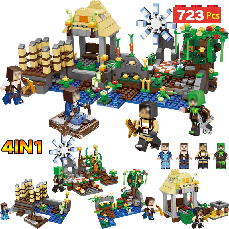

My World Ferris Wheel Technic Building Blocks Compatible LegoINGLYS Minecrafted Amusement Park Bricks Toys For Boys 723PCS