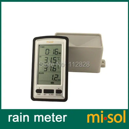 wireless rain meter w/ thermometer gauge Weather Station for in/out temperature | Инструменты