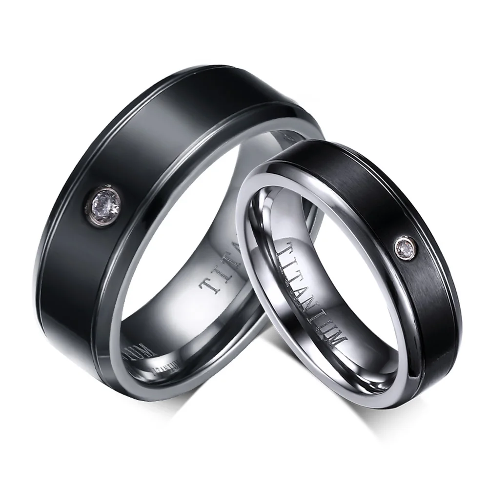 aliexpress com buy female male lovers ring quality gun black size titanium ring