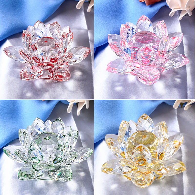 8 色選択 10 センチメートルクリスタル蓮の花の置物風水風水仏教ガラスミニチュア装飾家の装飾アクセサリー Accessories Accessories Accessories Decorativeaccessories Miniature Aliexpress