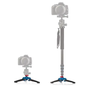 

Hydraulic Universal Three Feet Support Stand Base Monopod Mini Tripod Stand for Monopod Ballhead with 3/8" screw Bigger than M-1