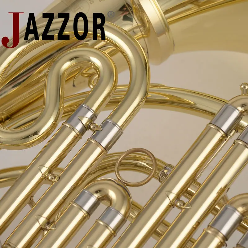 Входная модель двойного рога JAZZOR 4 клавиши плоский Золотой лаковый ветровой