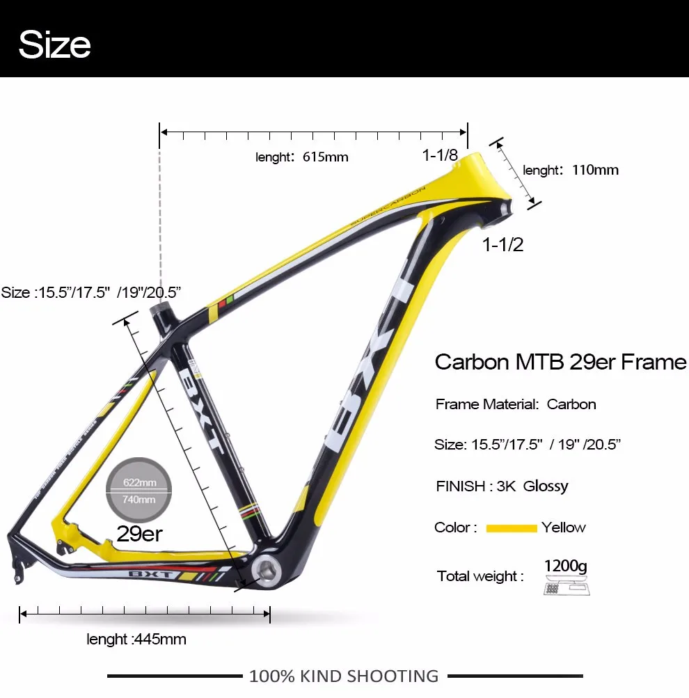 Excellent BXT t800 carbon mtb frame full suspension 29er  suspension carbon fiber mountain bike 29 15.5 17.5 19 20.5 inch in Bicycle Frame 3