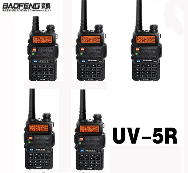5 шт. Вт 128 каналов Удобная двухсторонняя радиостанция Baofeng UV 5R рация с