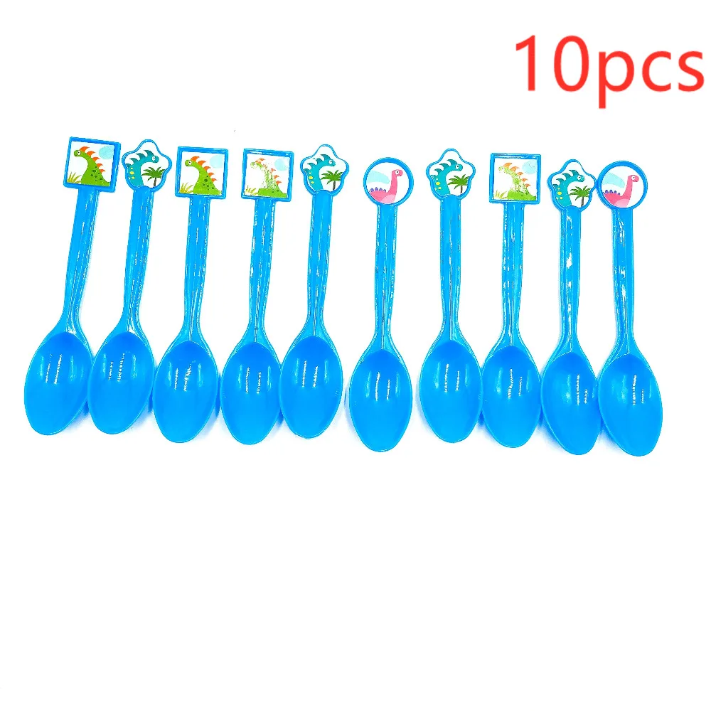 

10pcs Dinosaur Plastic Spoons Birthday/Christmas/Festival Kids Birthday Theme Party Decoration Baby Shower Party Supplies