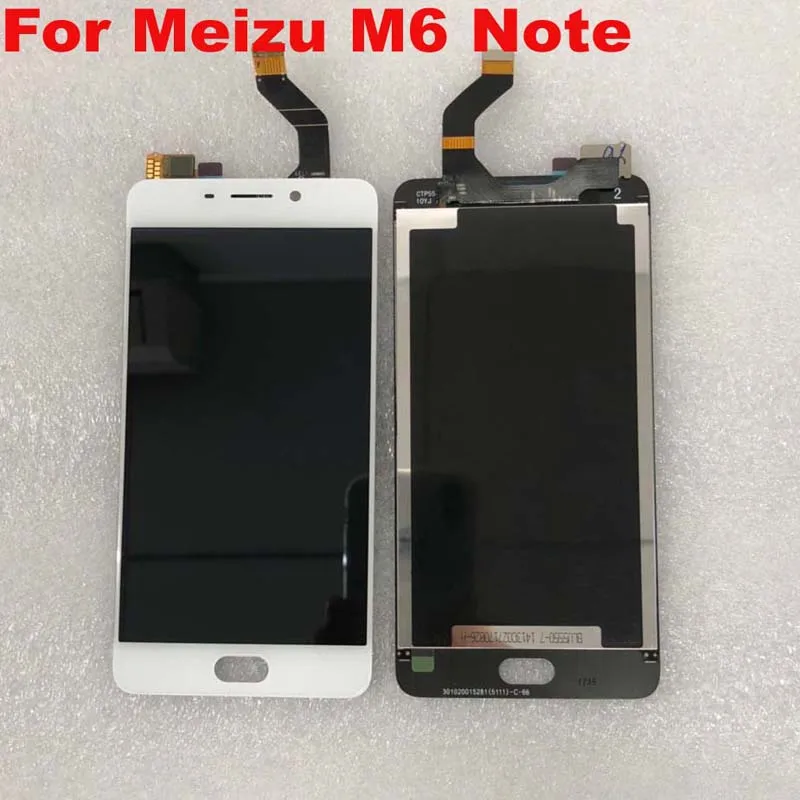 

For Meizu M6 Note Touch Screen Digitizer LCD Display For Meizu Note 6 5.5" Cellphone Black White Color IPS 1920*1080 Free Tools